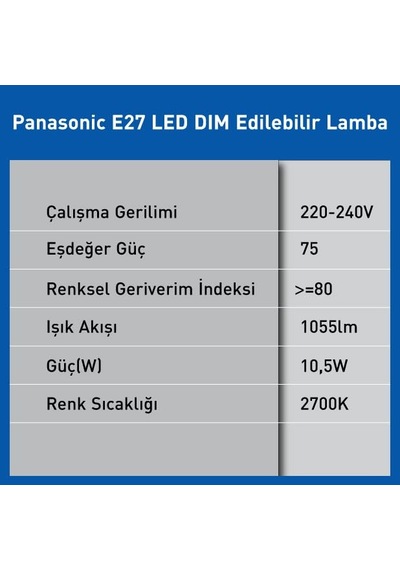 Led Dim Lamba 10.5w 1055lm 2700k Diğer
