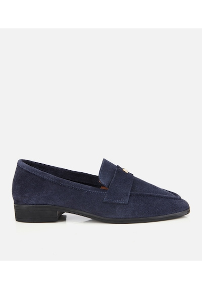 Hotiç Kadın Süet Deri Lacivert Yumuşak Dokulu Klasik Loafer