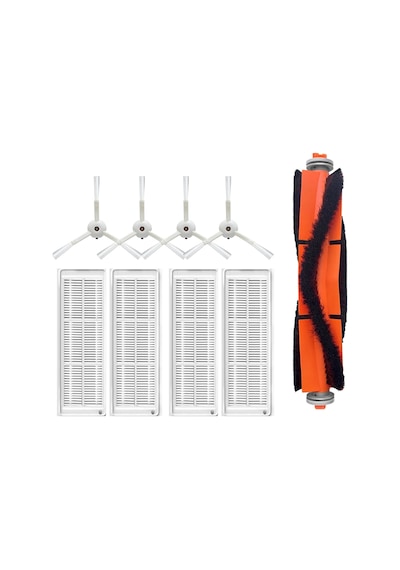 Srfn Ticaret Xiaomi Mop 2 Pro Beyaz Mjst1shw Uyumlu Yedek Mopsuz Fırça Hepa Filtre Seti - 9 Parça