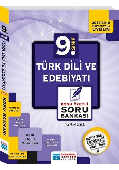 9. Sınıf Türk Dili ve Edebiyatı Soru Bankası