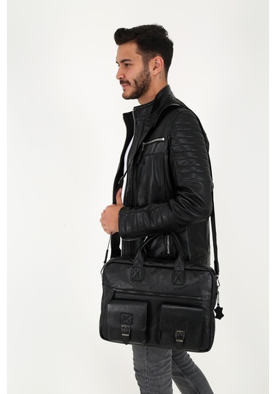 DERİNSS DUB3011 Siyah Unisex Laptop ve Evrak Çantası Siyah