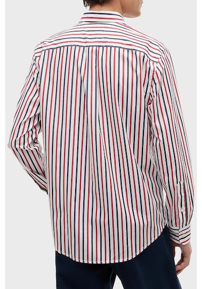 Tommy Hilfiger Çizgili Pamuklu Regular Fit Uzun Kollu Gömlek Erkek Gömlek Mw0mw43315 0ev Beyaz-kırmızı-lacivert Tommy Hilfiger Çizgili Pamuklu Regular Fit Uzun Kollu Gömlek Erkek Gömlek Mw0mw43315 0ev Beyaz-kırmızı-lacivert
