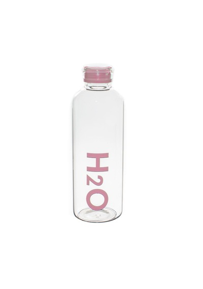 Konak Züccaciye H2o Kapaklı 1 Lt Borosilikat Cam Su Şişesi Mıx