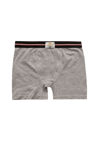 Kompedan Erkek Çocuk Pamuklu Esnek Yumuşak Boxer Şort Gri Melanj K0711 Gri Melanj