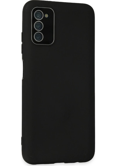 Cosmotex Newface Samsung Galaxy Uyumlu  A03s Kılıf Lansman Glass Kapak - Siyah