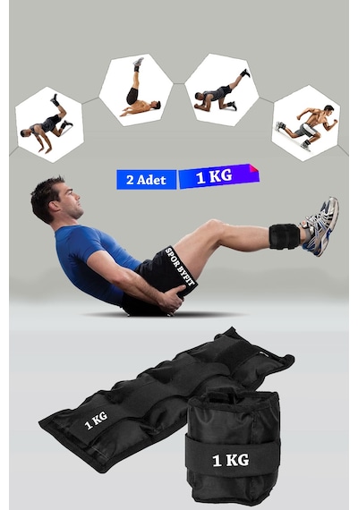 1 Kg Siyah Deluxe Comfort El Ayak Ağırlığı Siyah