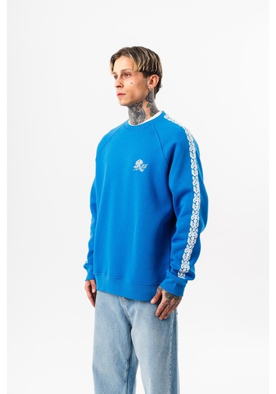 Respire Erkek Empire Of Res Nakışlı Oversize Sweatshirt Mavi