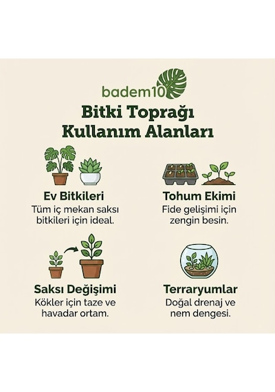 Tr Organik Cocopeat Perlit Pomza Karışımlı Genel Bitki Kullanıma Uygun Bitki Toprağı Toprak 5 Litre