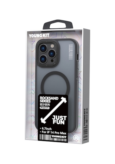 Youngkit Apple Uyumlu iPhone 14 Pro Max Kılıf Magsafe Şarj Özellikli Rock Sand Serisi Kapak