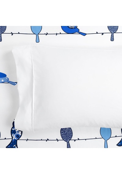 Rowley Birds Yumuşak Çarşaf 6 Parça Set, Kraliçe, Lacivert Çok Renkli