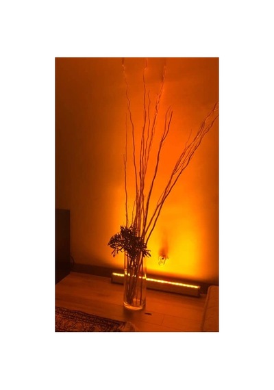 Amber Renkli Wallwasher Led Aydınlatma - Farklı Uzunluklar İle Duvar Boyama Açık Gri