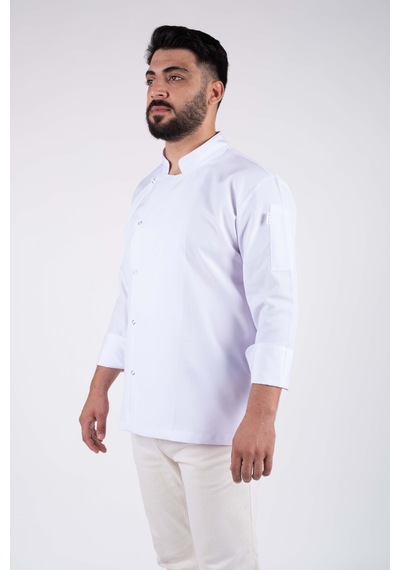 Erkek Beyaz Şef Aşçı Ceketi