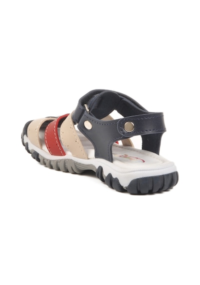 Lacivert Kırmızı Cırtlı Erkek Çocuk Spor Sandalet 173101 P Lacivert Kırmızı
