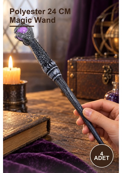4 Adet Sihirli Asa Polyester 24 Cm Magic Wand