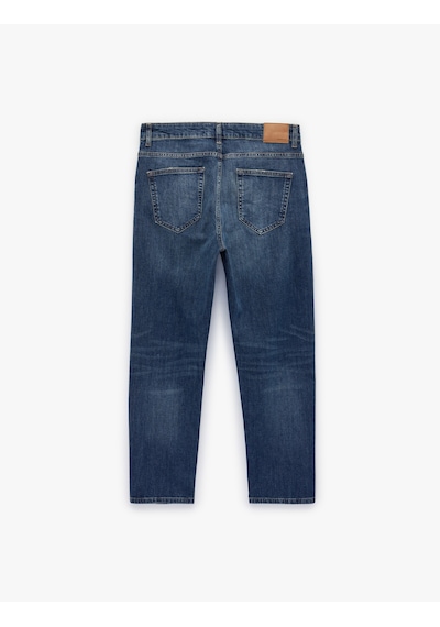 Koton Normal Bel Regular Fit Tapered Jean Pantolon - Joe Jean Koyu İndigo 6sam40160nd