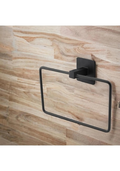 Havluluk Bornoz Askısı Tutacağı Yapışkanlı Banyo Asacağı Asma Aparatı Metal Siyah Askılık Askılığı. Diğer