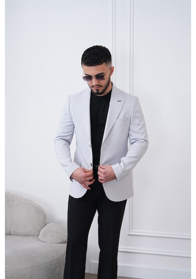 Dupont Classics Dupont Slim Fit Sivri Yaka 6 Drop Çift Yırtmaç Keten Blazer Ceket - Nefes Alabilen Hafif Erkek Ceket Gümüş Dupont Classics Dupont Slim Fit Sivri Yaka 6 Drop Çift Yırtmaç Keten Blazer Ceket - Nefes Alabilen Hafif Erkek Ceket Gümüş