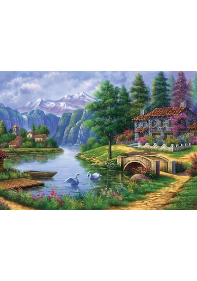 Art Puzzle Göl Köy 1500 Parça Puzzle
