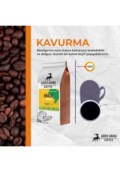 Addis Ababa Coffee Santos Brezilya Filtre Kahve 250 G