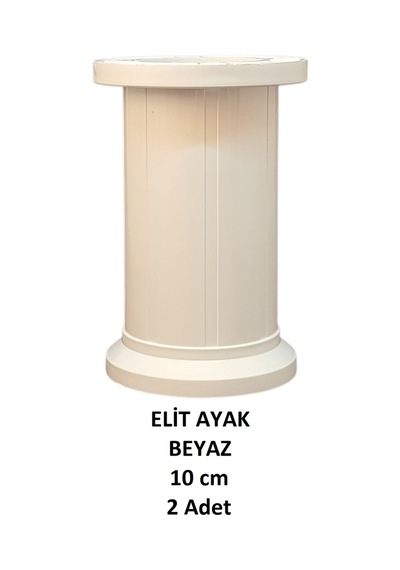 Elit Ayak, 10 Cm Beyaz Baza. Yatak. Koltuk. Kanepe Ayağı  (2 Adet)