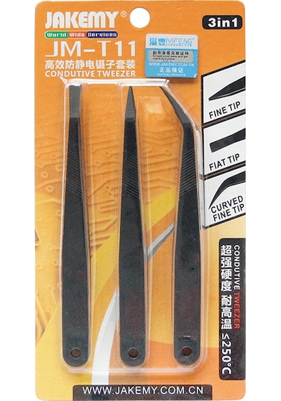 Jakemy Jm-t11 Karbon Fiber Cımbız 3 Parça  Set