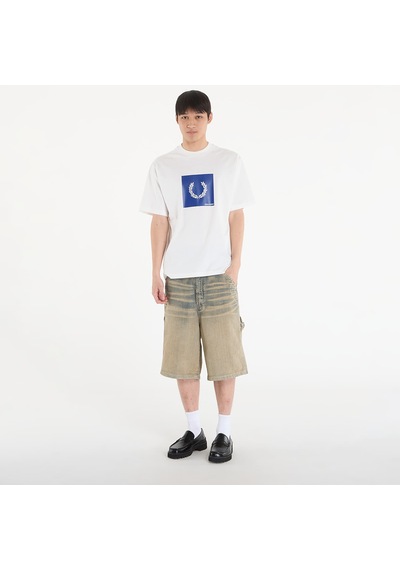 Fred Perry M2404 Box Graphic Erkek Tişört Beyaz