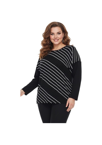 Wearon Kadın Siyah Sıfır Yaka Taşlı Bluz Bgl-st05157 Siyah