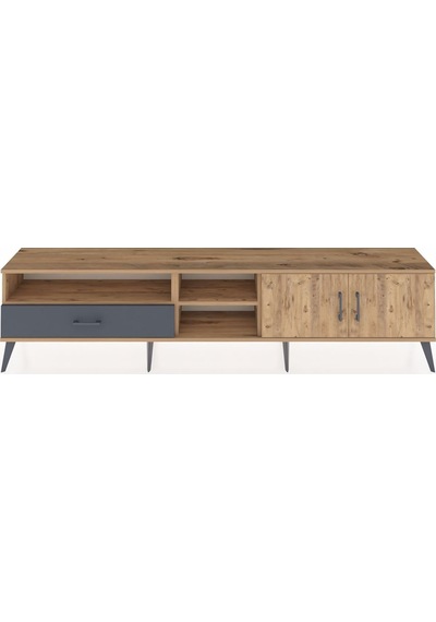 Arges Tv Ünitesi 3 Raflı Tek Çekmeceli 2 Kapaklı 220x30x51 Çam-çam/antrasit Atlas Çam/antrasıt - Atlas Çam Arges Tv Ünitesi 3 Raflı Tek Çekmeceli 2 Kapaklı 220x30x51 Çam-çam/antrasit Atlas Çam/antrasıt - Atlas Çam