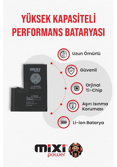 Apple Uyumlu iPhone 14 Pro Max  Yüksek Kapasiteli Batarya, Pil Sağlığı Yüzdesi Gösterir,