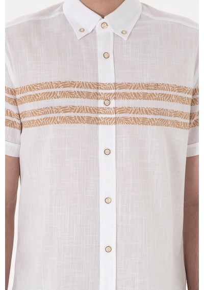 U.s. Polo Assn. Erkek Camel Gömlek Kısa Kollu 50305921-vr015 Camel