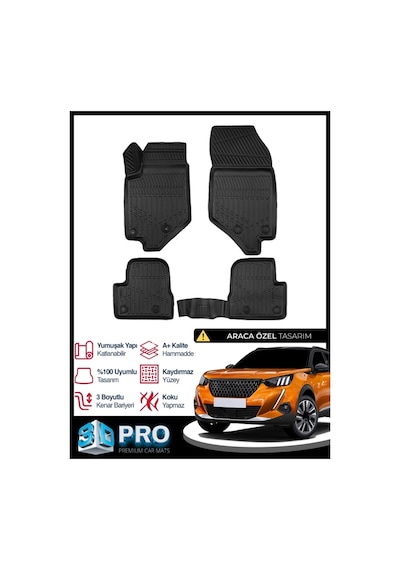Peugeot 2008 Benzinli Ve Dizel 3d Havuzlu Paspas 2019 2020 2021 2022 2023 2024 2025 2026 Model