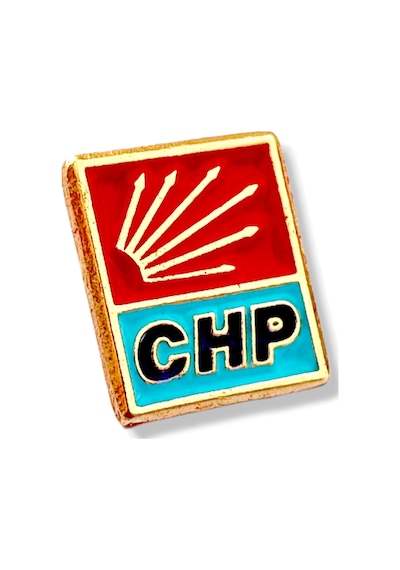 Yörük Tasarım Türk Bayrağı & Chp 3 Adet Yaka Rozeti 2chp,1tütk Bayrağı Çok Renkli