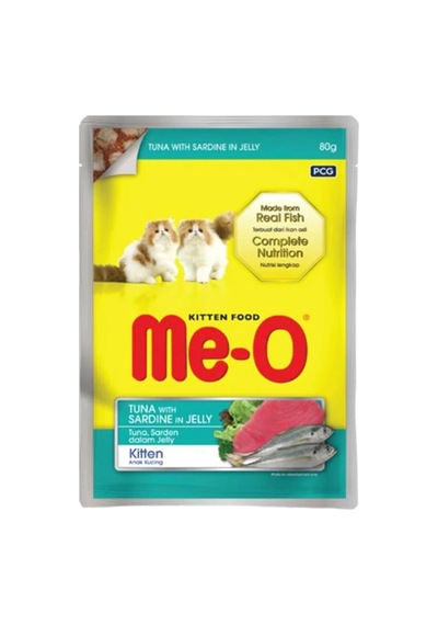 Meo Kitten Jöle İçerisinde Ton Balık Ve Sardalyalı Yavru Kedi Konservesi 80 Gr