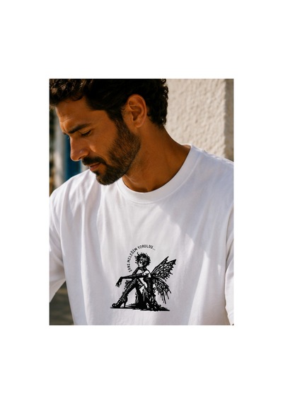 Qmen Style Unisex Beyaz Oversize Baskılı T-shirt Espirili Şans Melağim Baskılı %100 Pamuk Qmen Style Unisex Beyaz Oversize Baskılı T-shirt Espirili Şans Melağim Baskılı %100 Pamuk