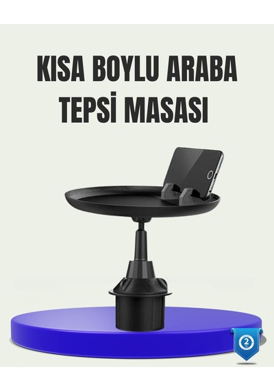 Mey İthalat 360 Döner Araç Bardaklık Tepsisi Geniş Yemek Alanlı Telefon Standlı Diğer