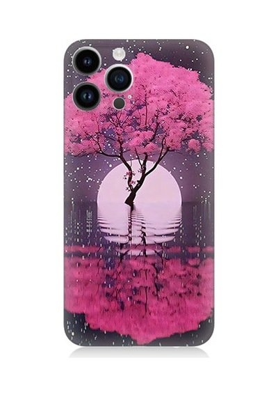 Apple Uyumlu iPhone 14 Pro  Deniz Ve Güneş Desenli Silikon Kılıf