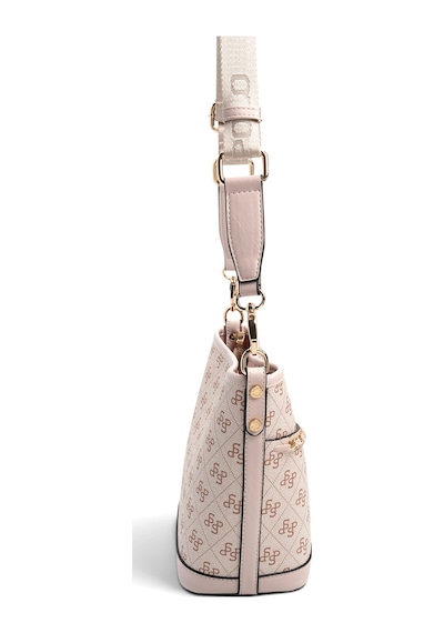 Silver Polo Sp1284 Kadın Omuz Çantası Monogram Pembe-pudra