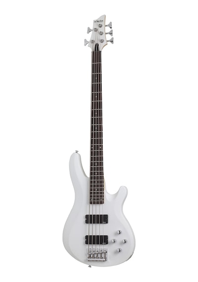 Schecter C-5 Deluxe 5 Telli Bas Gitar Satin White