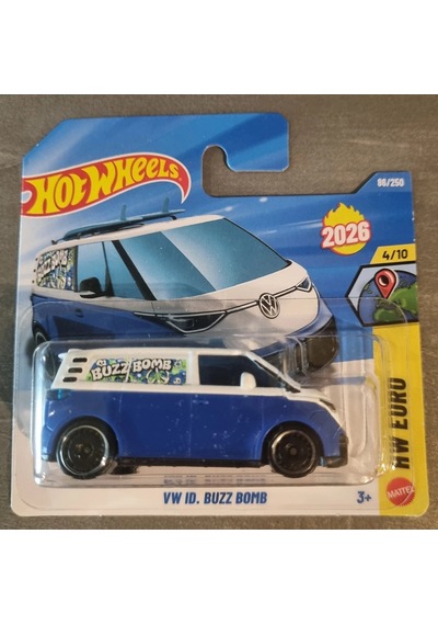 Hot Wheels 2026 Volkswagen Vw Id. Buzz Bomb Mavi Beyaz 1:64 Metal Model Araba 86/250