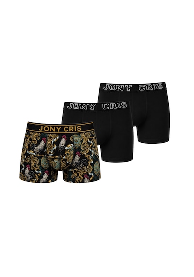 Jony Cris Baskılı Desenli Erkek Boxer 3 Lü Erkek Baksır İç Giyim KARIŞIK RENK