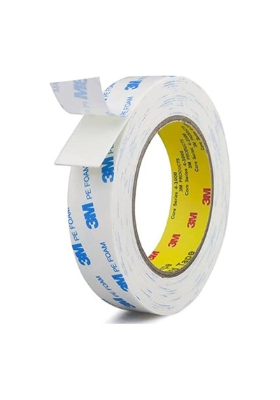 5 Metre 3m Yapışkanlı Çift Taraflı Köpük Bant Beyaz - 15 Mm Genişlik 1