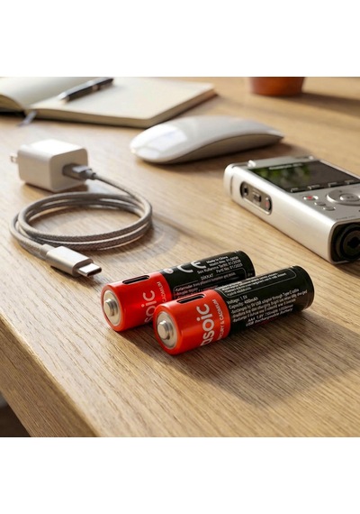 Lexroo Pl1400, Aaa, Şarjlı Pil, 1.5volt, 400mah/750mwh, Type-c Ile Kolay Şarj, 2 Li Paket