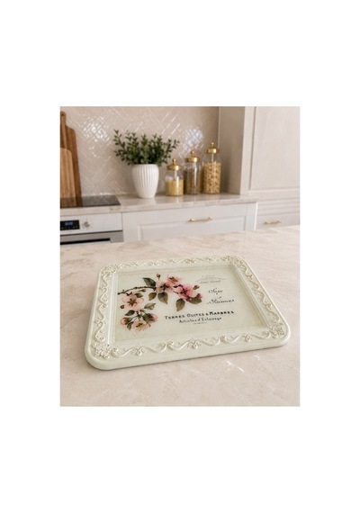 Sunumluk Tepsi Epoksi Yüzey 28cm 21cm Mutfak Dekorasyon Yeşil - 909304237 Yeşil