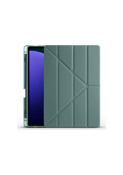 Galaxy Uyumlu Tab S10 Plus Kılıf Zore Tri Folding Kalem Bölmeli Standlı Kılıf Klasik