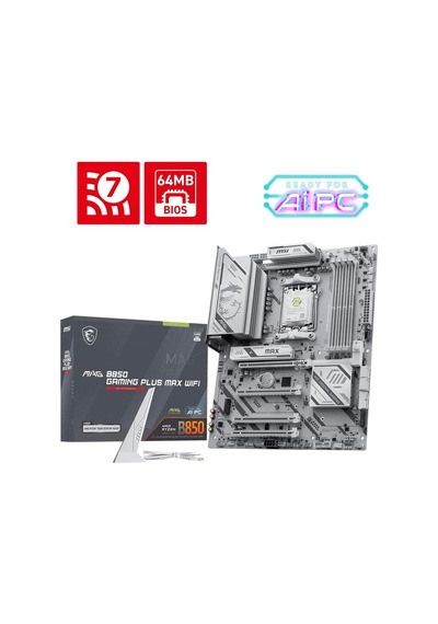 Msı Mag B850 Gamıng Plus Max Wıfı Am5 Ddr5 8200mhz Oc Dp 3x M.2 Usb 5g Lan Wı-fı 7 Atx Anakart