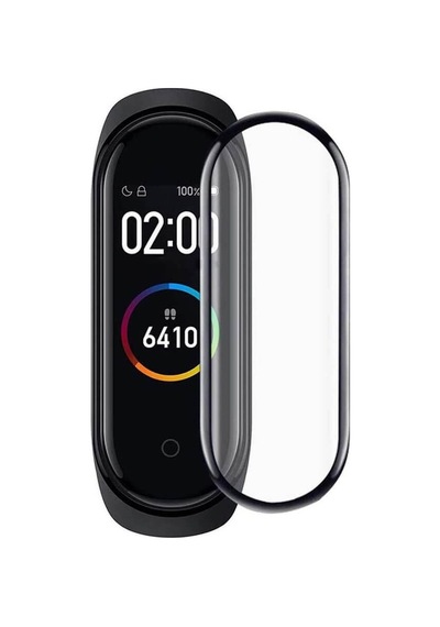 Wozlo Xiaomi Mi Band 4 Uyumlu Nano Siyah Çerçeve 5d Tam Koruma Ekran Koruyucu