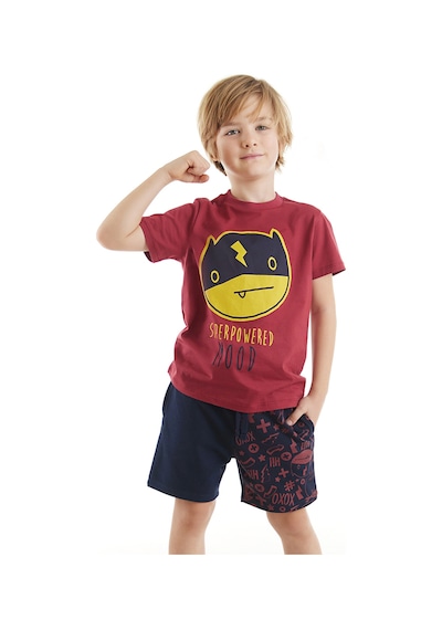 Denokids Süper Güçlü Erkek Çocuk T-shirt Şort Takım Çok Renkli
