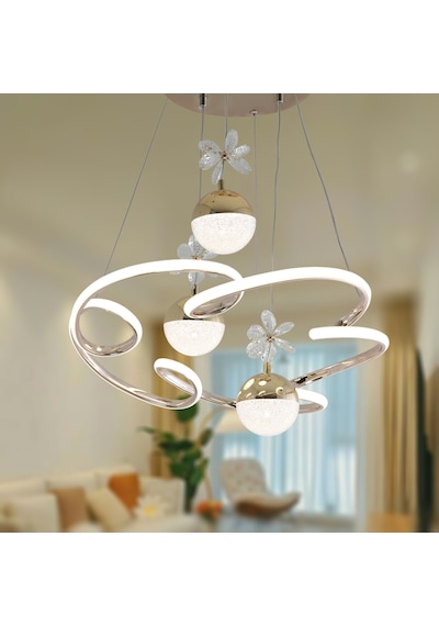 Tt322-3tpl-fsr Tt Ayd. Bulut Fransız Sarıkaplama 3 Renk Led Avize Rosegold