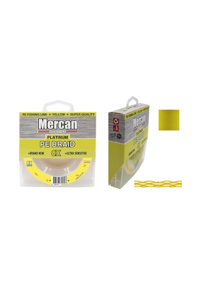 Mercan Pe Örgü Platinum 8X Ip Sarı 150 M Misina
