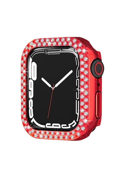 Watch 42mm Taşlı Kasa - Kırmızı